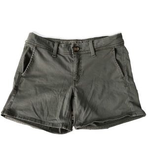 American Eagle AE Women’s MIDI Shorts Khaki Olive Green Size 4